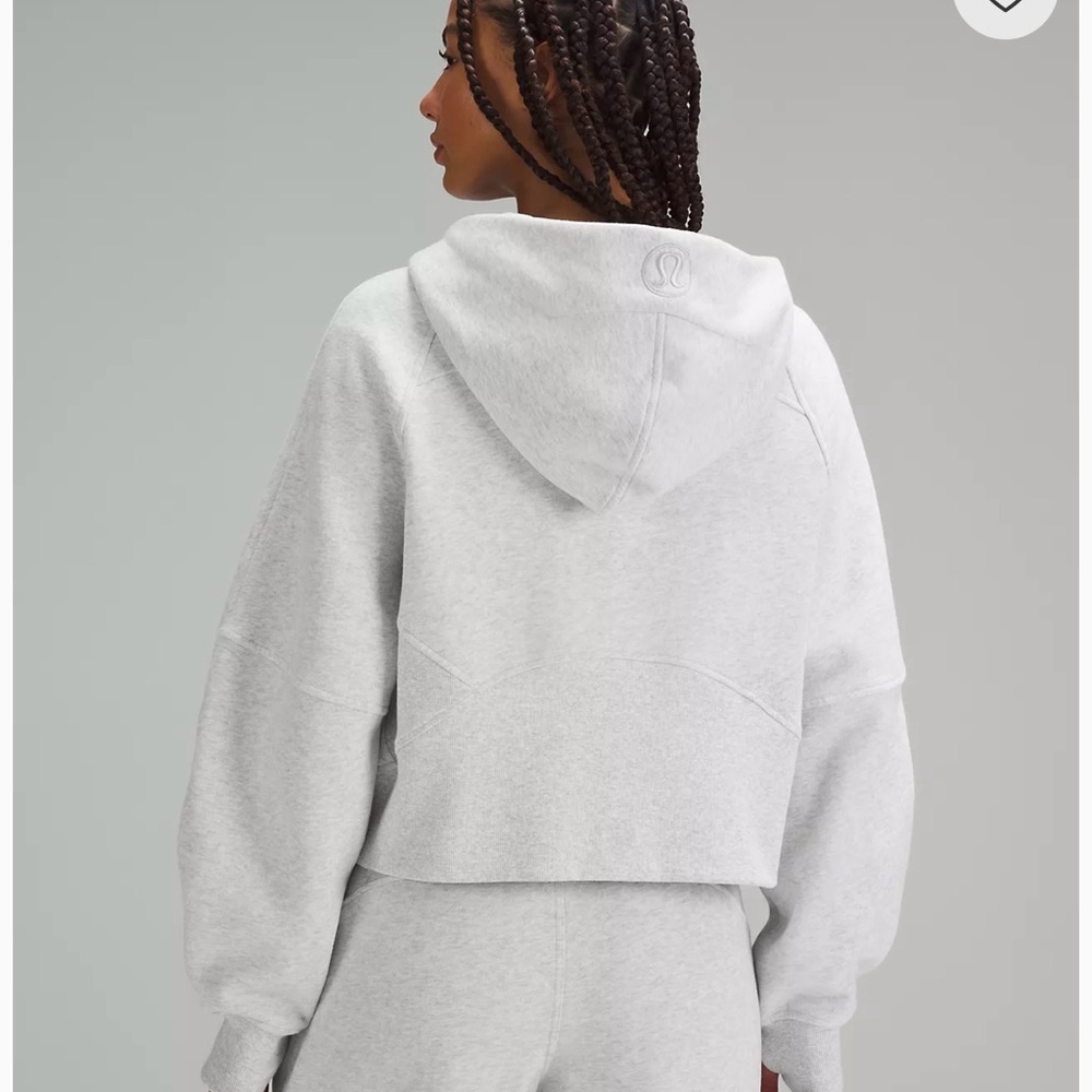 Lululemon Scuba Cropped/Oversized Half-Zip Hoodie, M/L - Picture 2 of 13